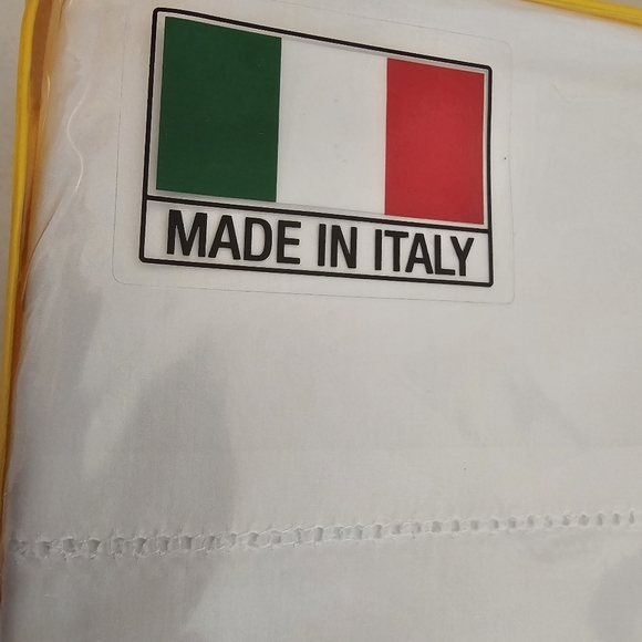 Portofino Luxury Italian King Sheet Set White Cotton - Picture 12 of 12